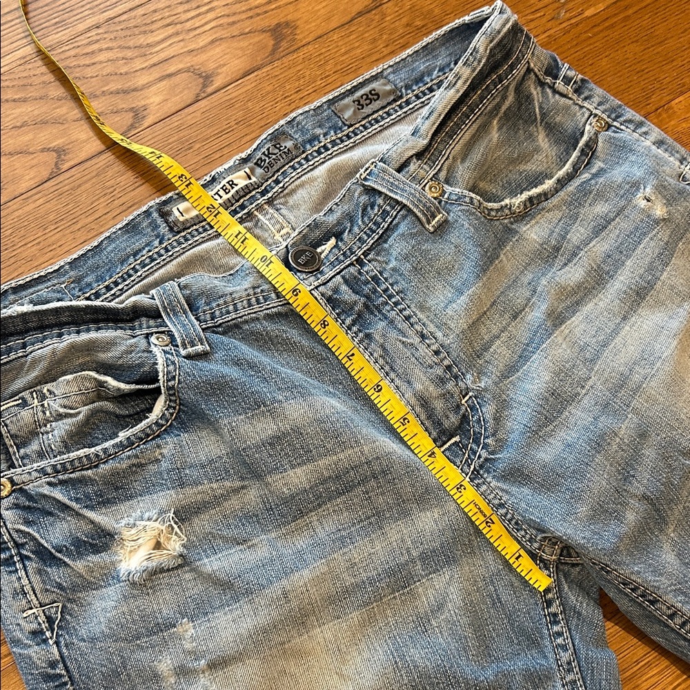 BKE “Carter” 33S Distressed Blue Jeans - Picture 9 of 17